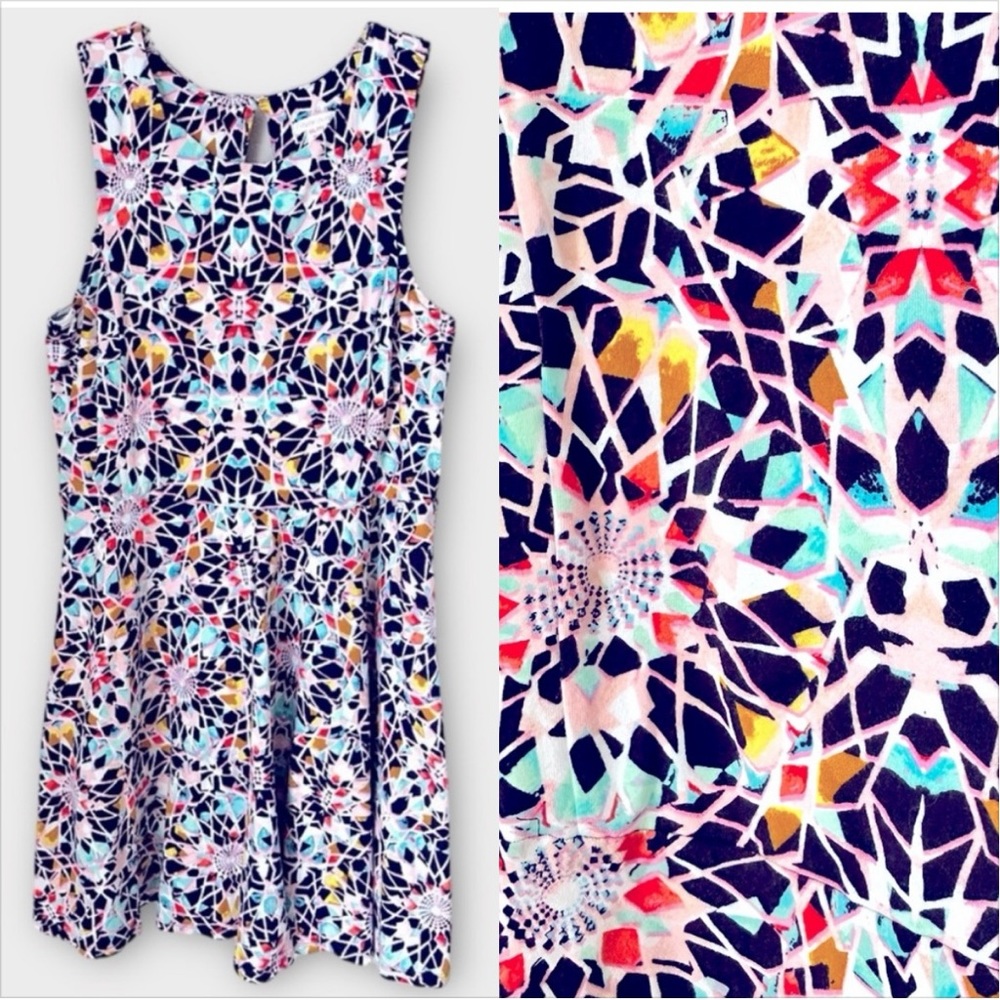 Flattering Mini Fit and Flare Cotton  Dress XXL